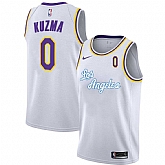 Lakers 0 Kyle Kuzma White 2020-2021 New City Edition Nike Swingman Jersey Dyin Dyin,baseball caps,new era cap wholesale,wholesale hats